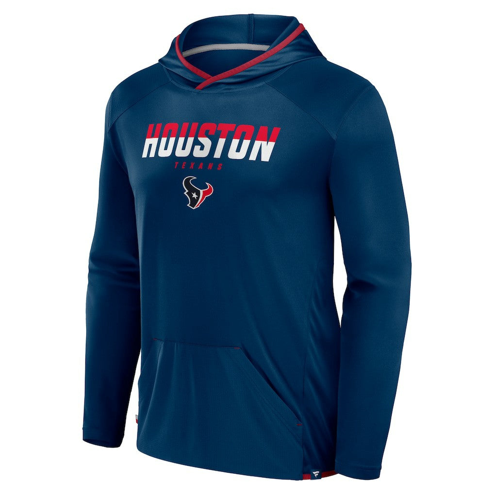 Houston Texans Transitional Defender Hoodie Long Sleeve T-Shirt - Navy on sale