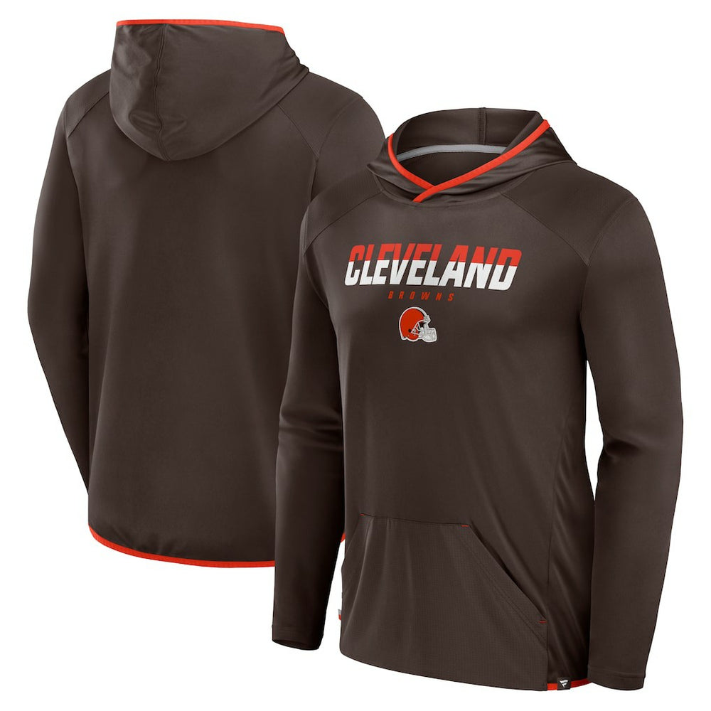 Cleveland Browns Transitional Defender Hoodie Long Sleeve T-Shirt - Brown sale
