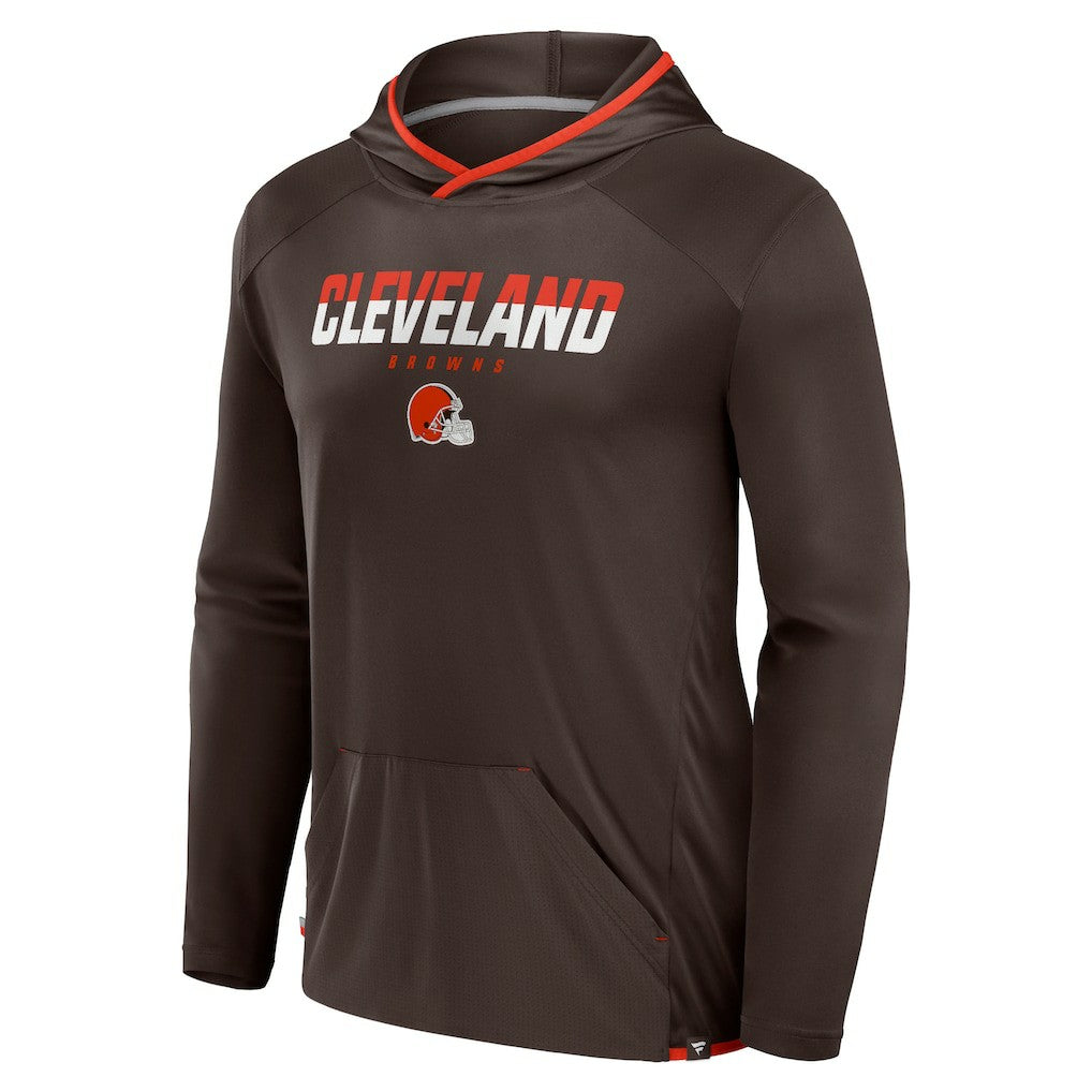 Cleveland Browns Transitional Defender Hoodie Long Sleeve T-Shirt - Brown sale
