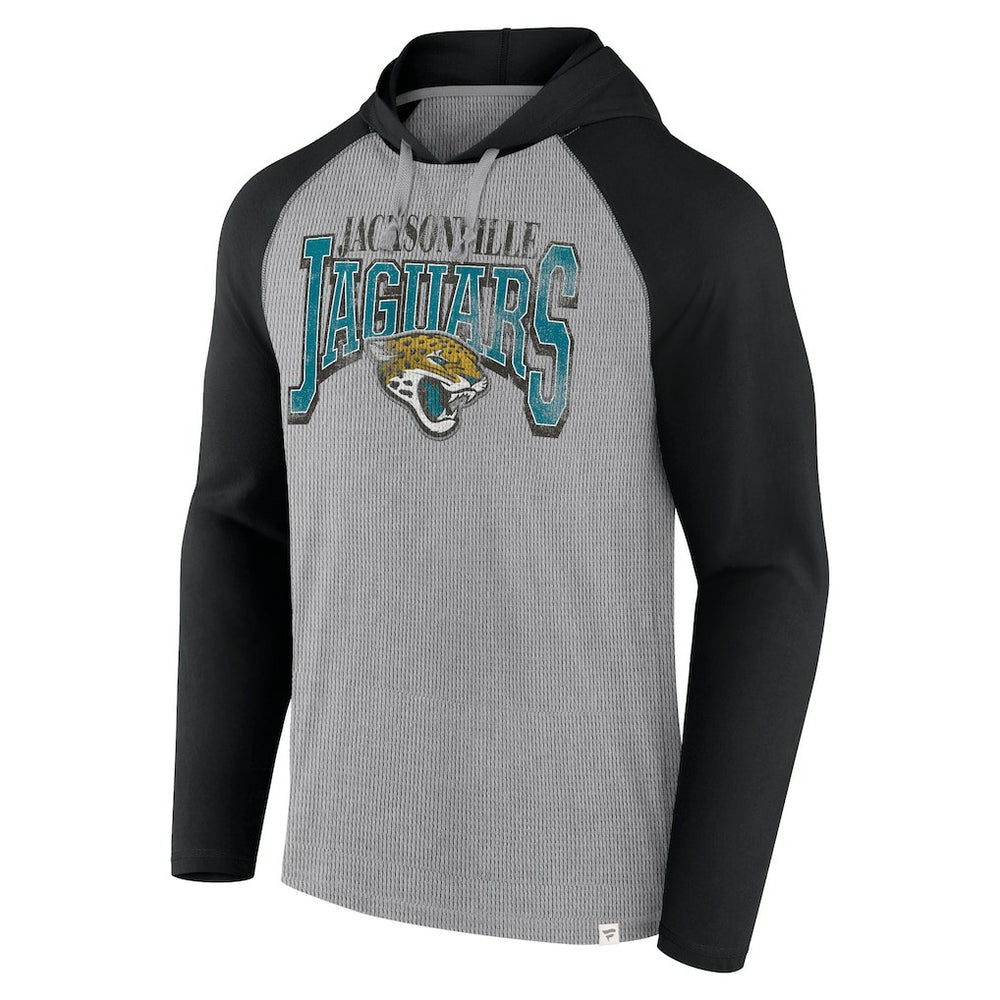 Jacksonville Jaguars Under Center Long Sleeve Hoodie T-Shirt - Gray/Black on sale