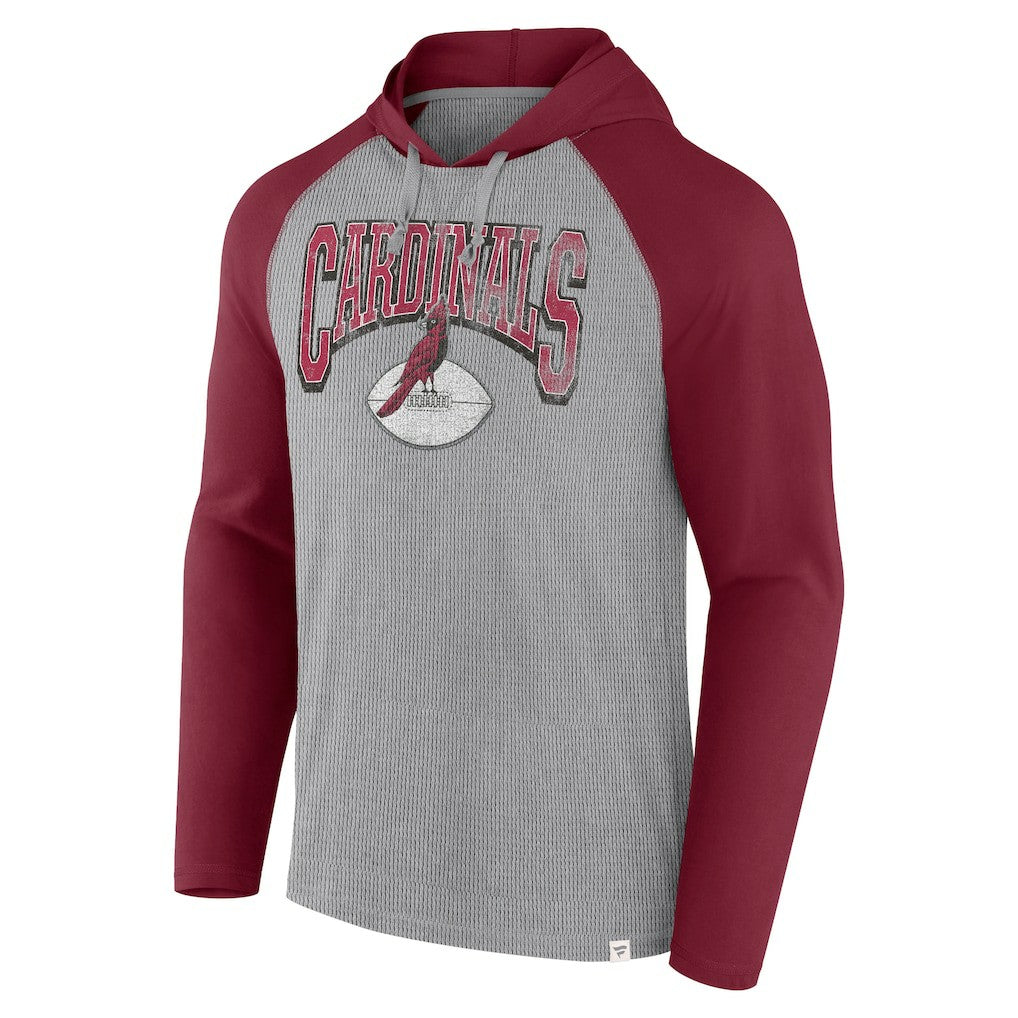 Arizona Cardinals Under Center Long Sleeve Hoodie T-Shirt - Gray/Cardinal outlet