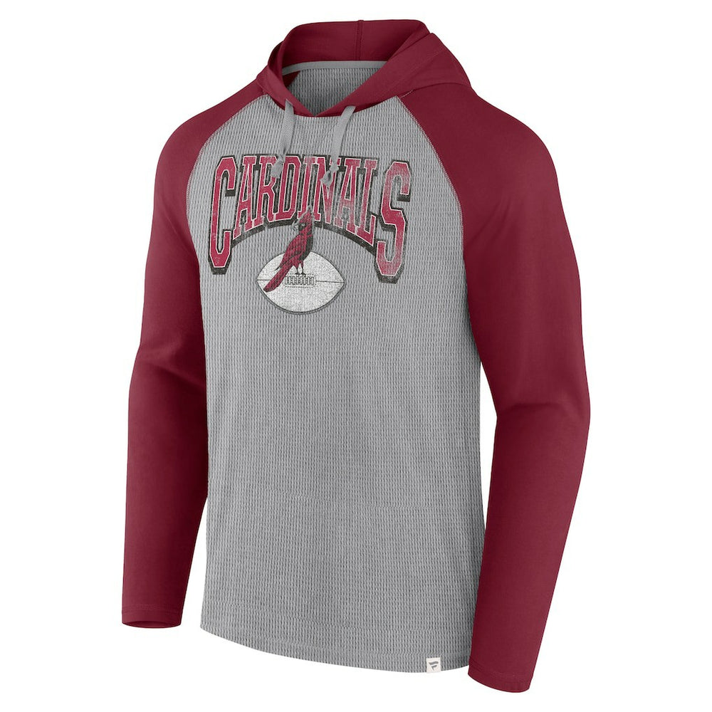 Arizona Cardinals Under Center Long Sleeve Hoodie T-Shirt - Gray/Cardinal outlet
