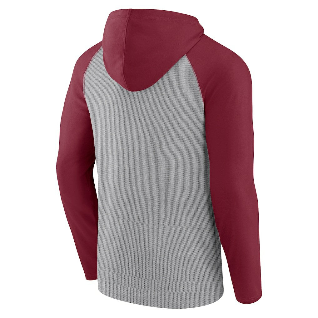 Arizona Cardinals Under Center Long Sleeve Hoodie T-Shirt - Gray/Cardinal outlet