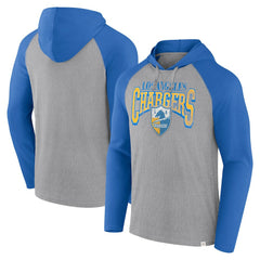 Los Angeles Chargers Under Center Long Sleeve Hoodie T-Shirt - Gray/Powder Blue online