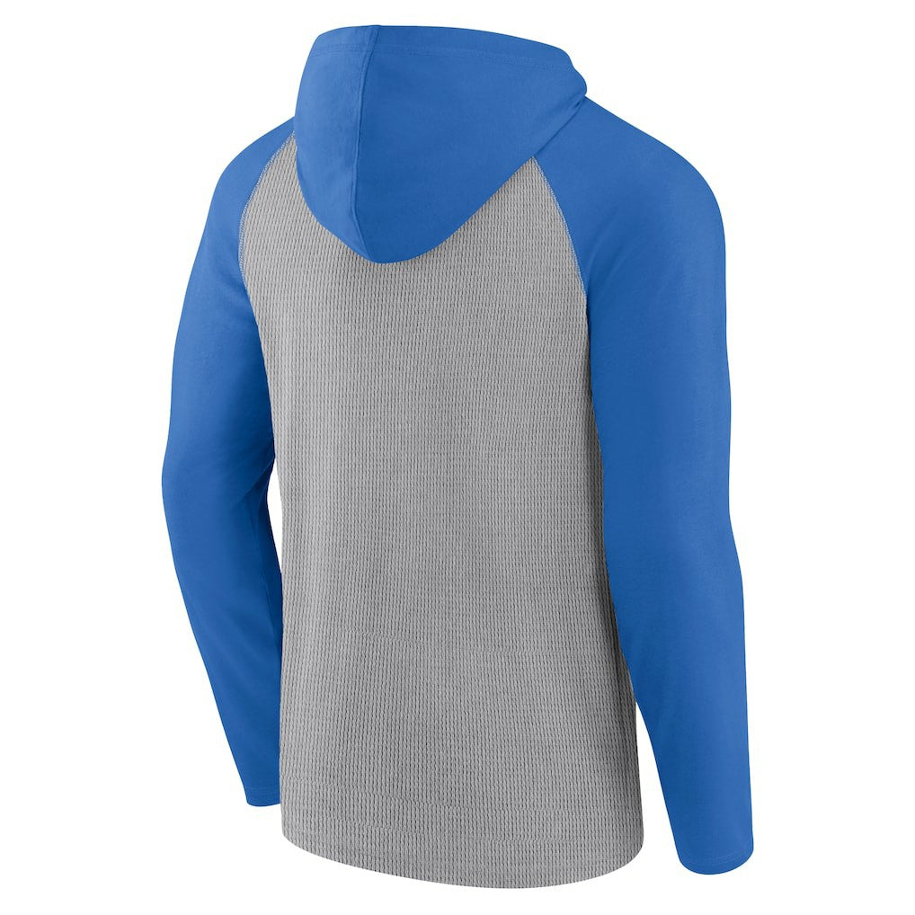 Los Angeles Chargers Under Center Long Sleeve Hoodie T-Shirt - Gray/Powder Blue online