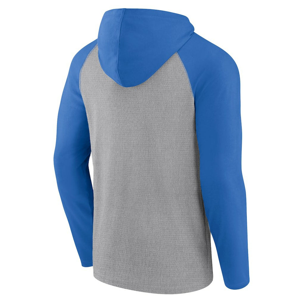 Los Angeles Chargers Under Center Long Sleeve Hoodie T-Shirt - Gray/Powder Blue online