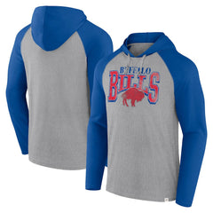 Buffalo Bills Under Center Long Sleeve Hoodie T-Shirt - Gray/Royal outlet