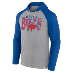 Buffalo Bills Under Center Long Sleeve Hoodie T-Shirt - Gray/Royal outlet