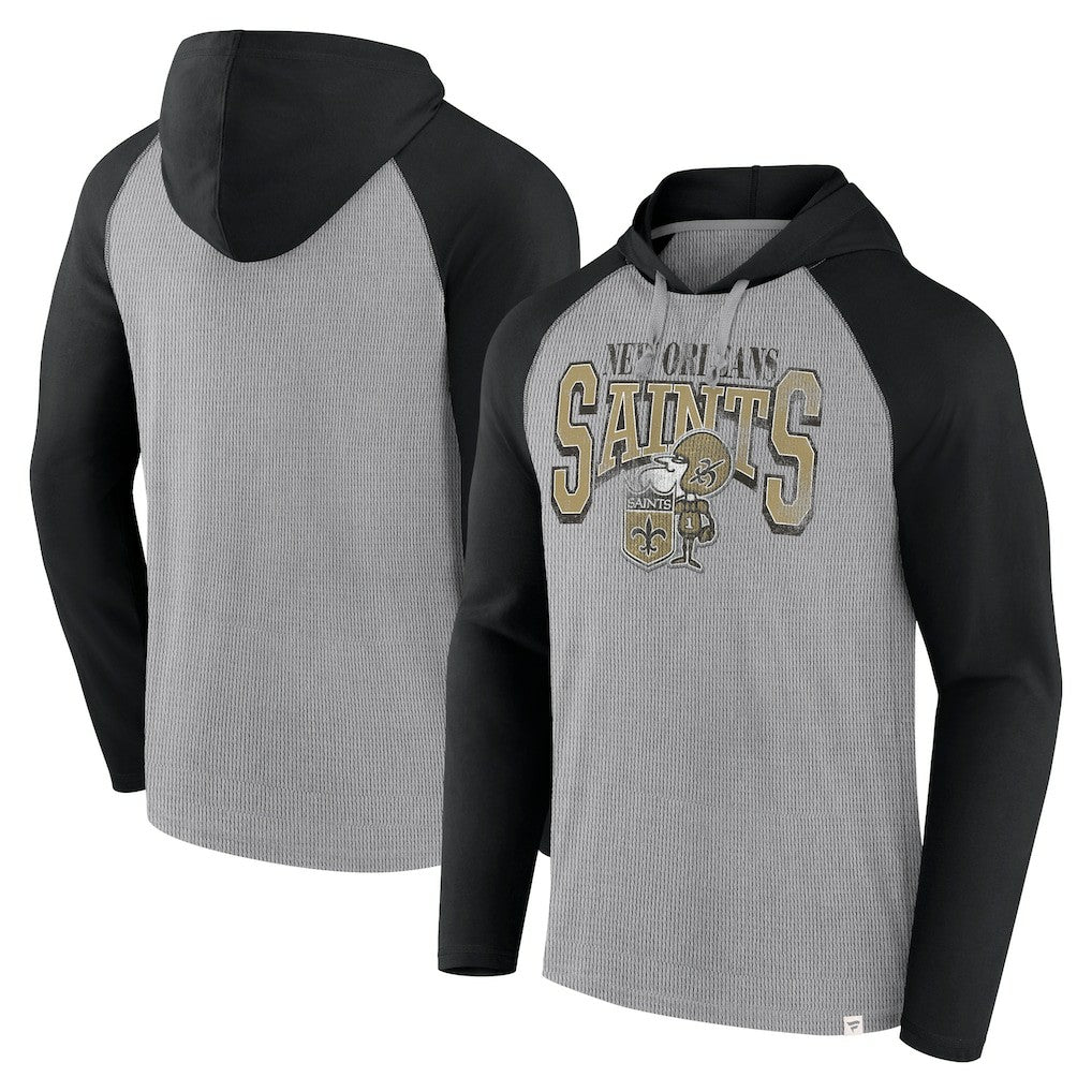 New Orleans Saints Under Center Long Sleeve Hoodie T-Shirt - Gray/Black for sale