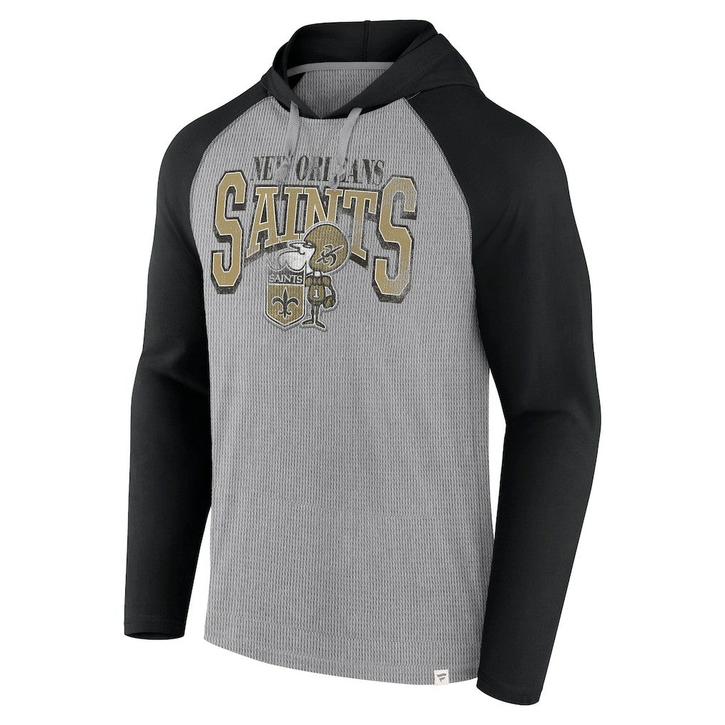 New Orleans Saints Under Center Long Sleeve Hoodie T-Shirt - Gray/Black for sale