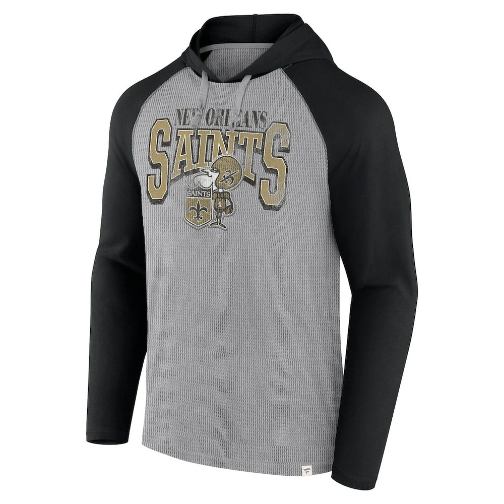 New Orleans Saints Under Center Long Sleeve Hoodie T-Shirt - Gray/Black for sale