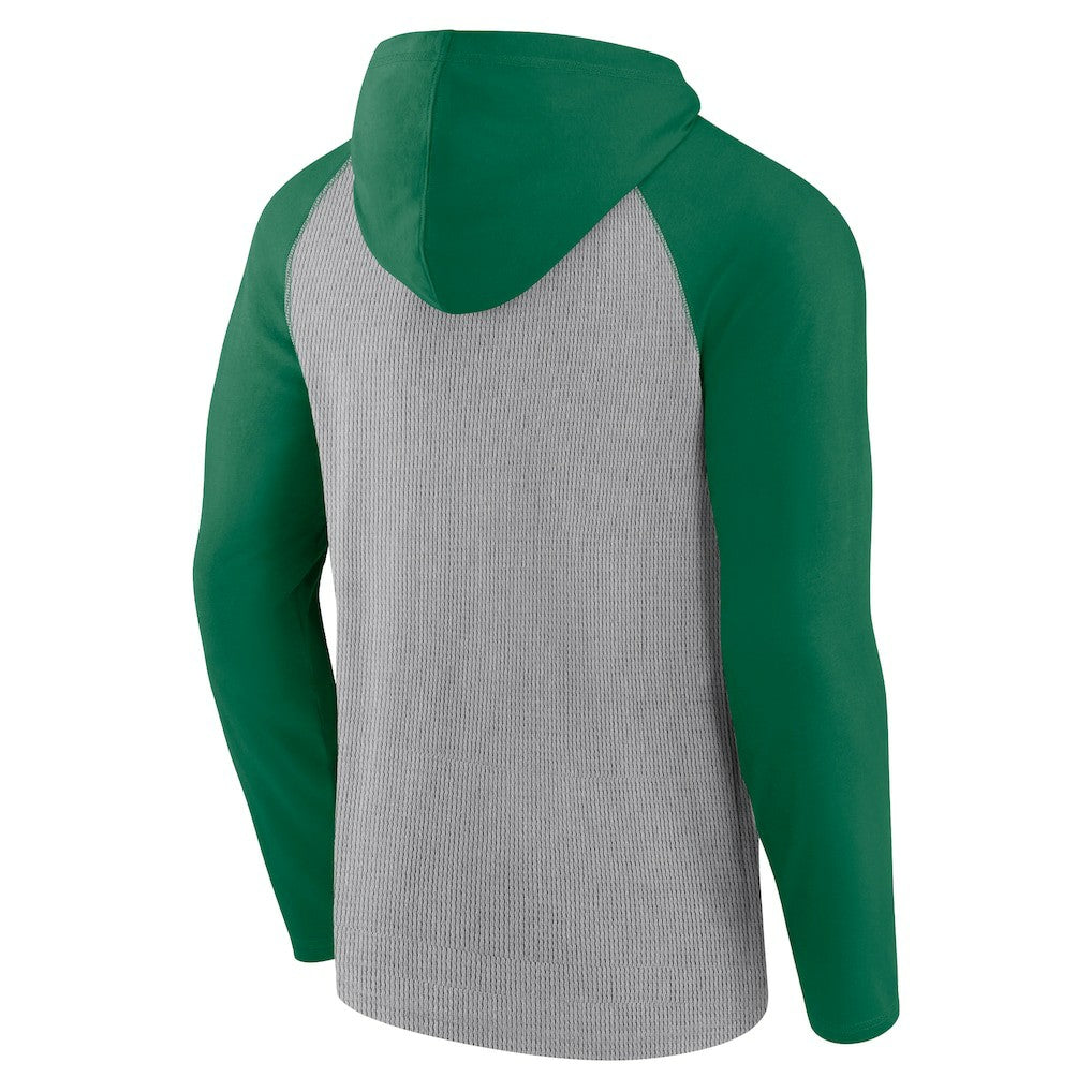 Philadelphia Eagles Under Center Long Sleeve Hoodie T-Shirt - Gray/Kelly Green on sale