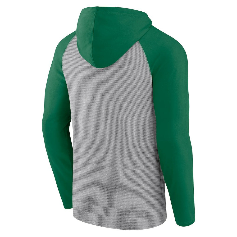 Philadelphia Eagles Under Center Long Sleeve Hoodie T-Shirt - Gray/Kelly Green on sale
