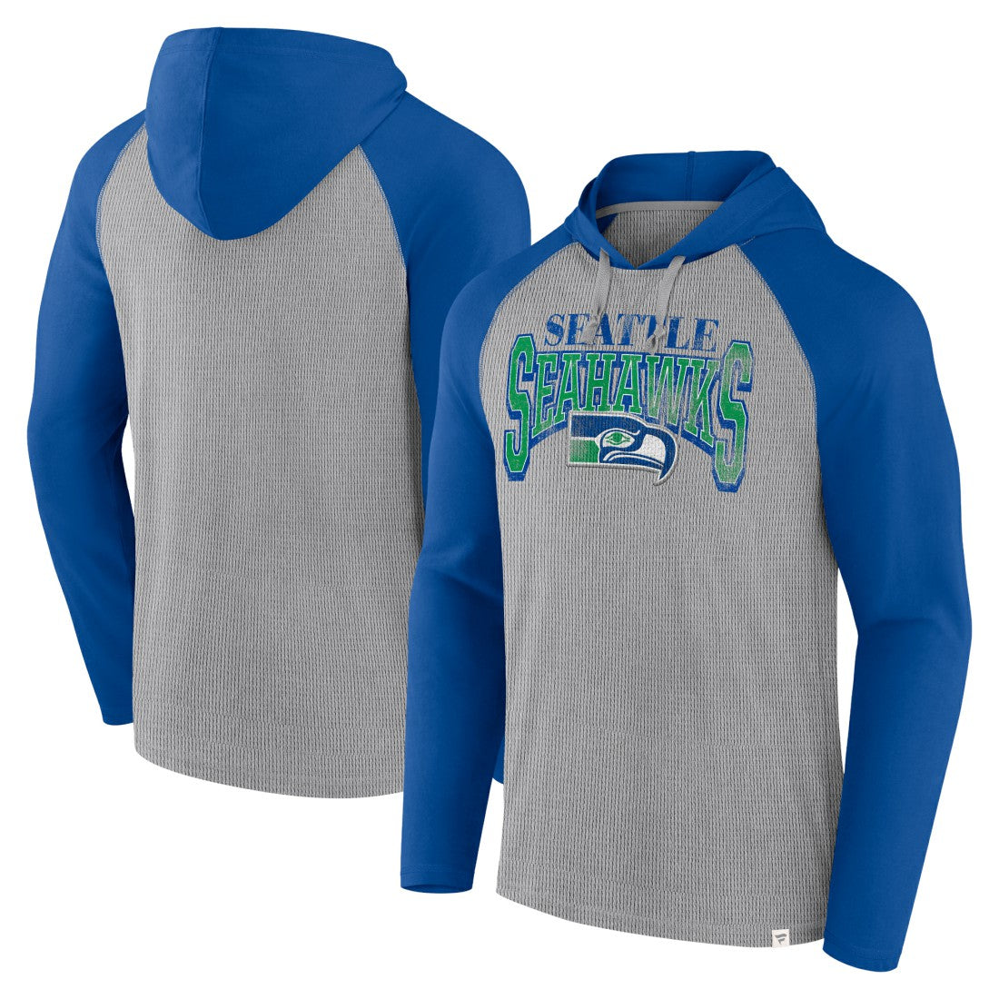 Seattle Seahawks Under Center Long Sleeve Hoodie T-Shirt - Gray/Royal online