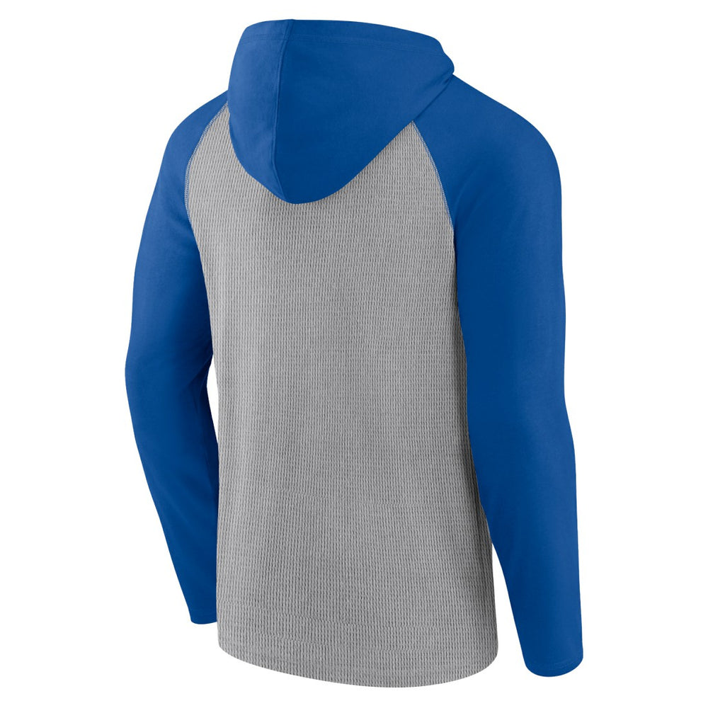 Seattle Seahawks Under Center Long Sleeve Hoodie T-Shirt - Gray/Royal online