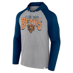 Chicago Bears Under Center Long Sleeve Hoodie T-Shirt - Gray/Navy sale