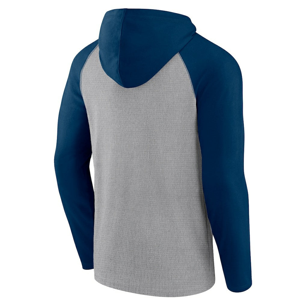 Houston Texans Under Center Long Sleeve Hoodie T-Shirt - Gray/Navy for sale