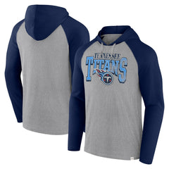 Tennessee Titans Under Center Long Sleeve Hoodie T-Shirt - Gray/Navy online