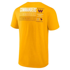 Washington Commanders Repeat Stats T-Shirt - Gold for sale
