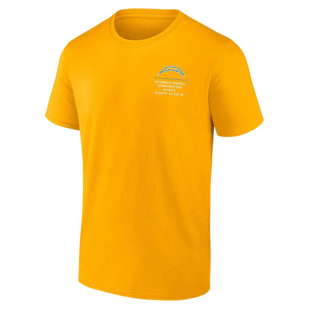Los Angeles Chargers Repeat Stats T-Shirt - Gold on sale