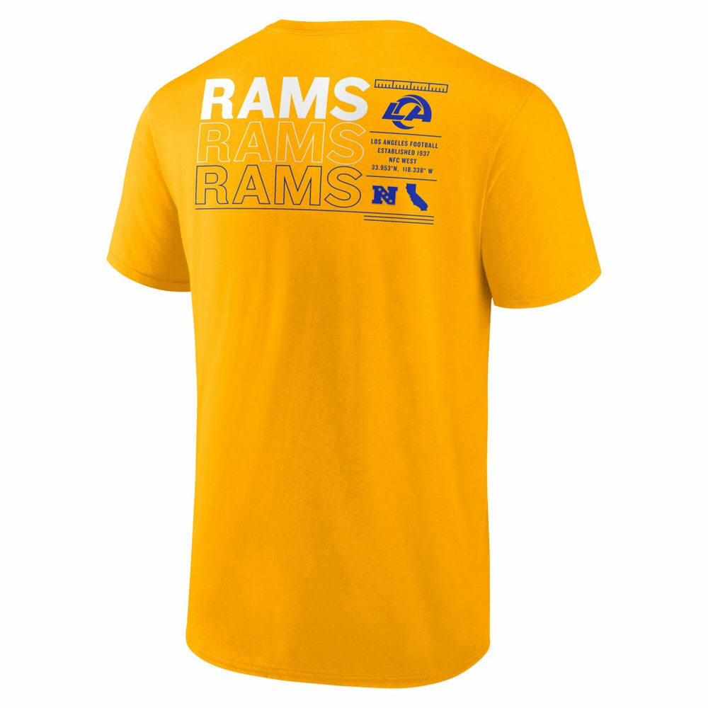 Los Angeles Rams Repeat Stats T-Shirt - Gold cheap