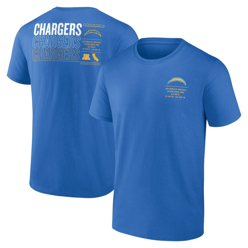 Los Angeles Chargers Repeat Stats T-Shirt - Powder Blue outlet