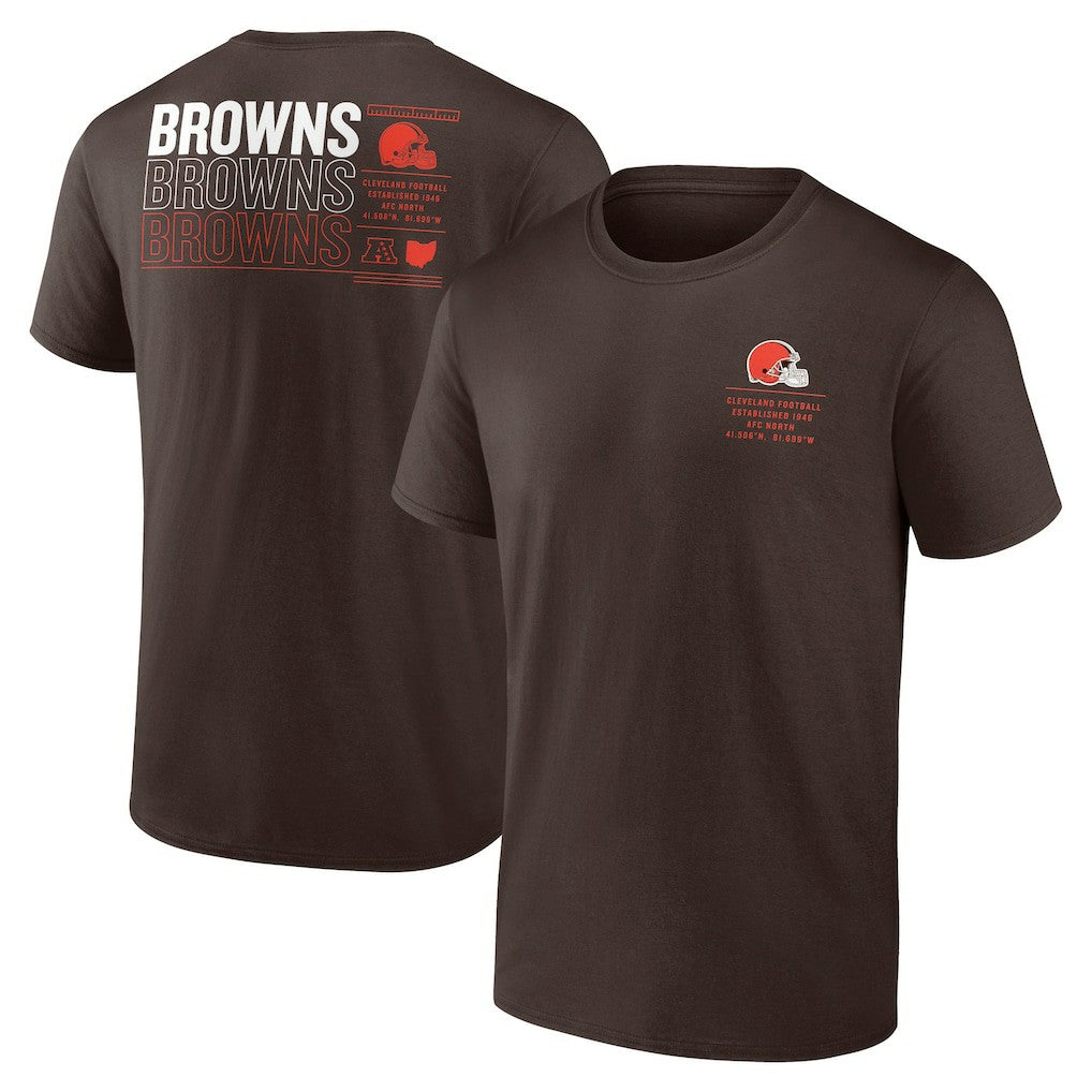 Cleveland Browns Repeat Stats T-Shirt - Brown outlet