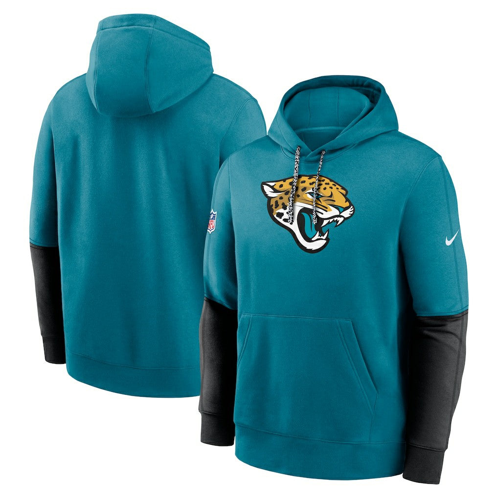 Jacksonville Jaguars 2024 Sideline Club Pullover Hoodie - Teal on sale