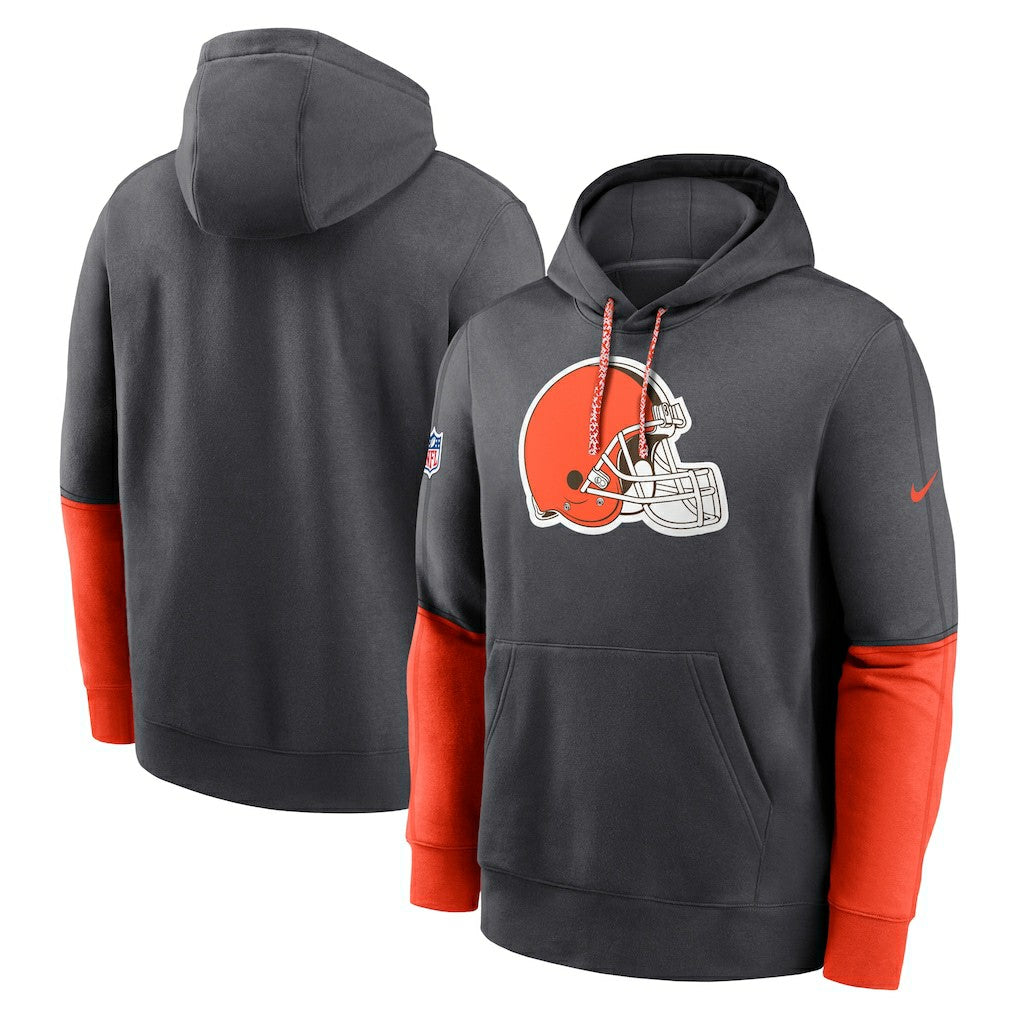 Cleveland Browns 2024 Sideline Club Pullover Hoodie - Anthracite cheap