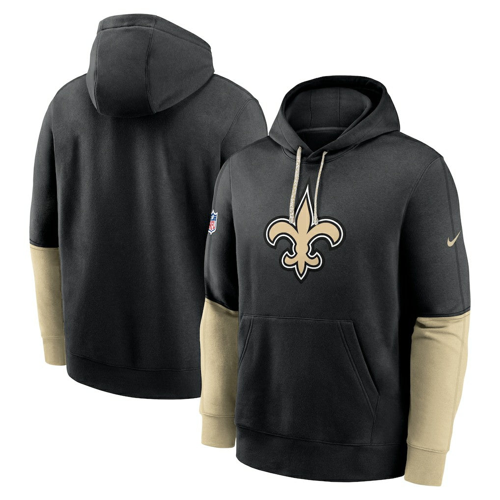 New Orleans Saints 2024 Sideline Club Pullover Hoodie - Black sale