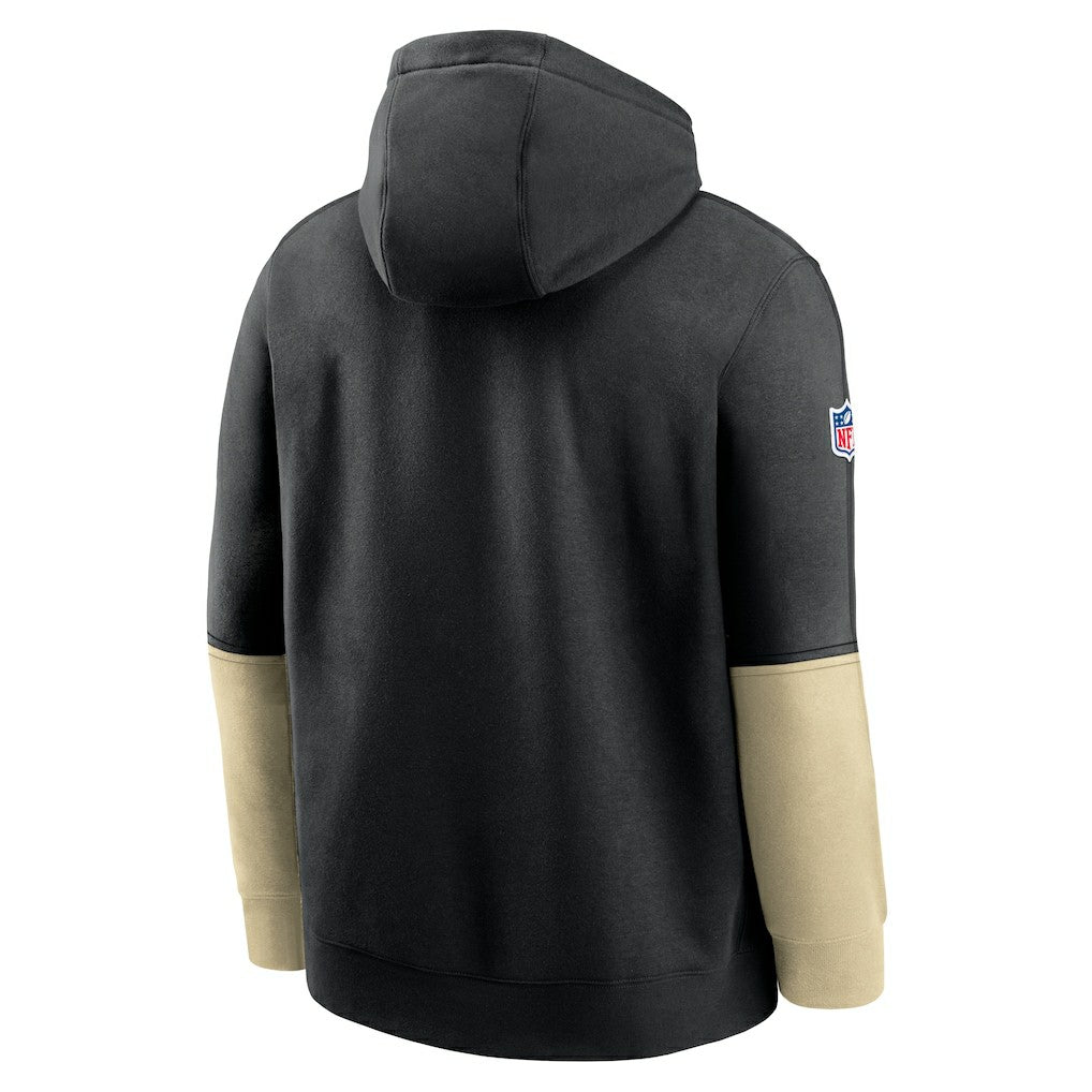 New Orleans Saints 2024 Sideline Club Pullover Hoodie - Black sale