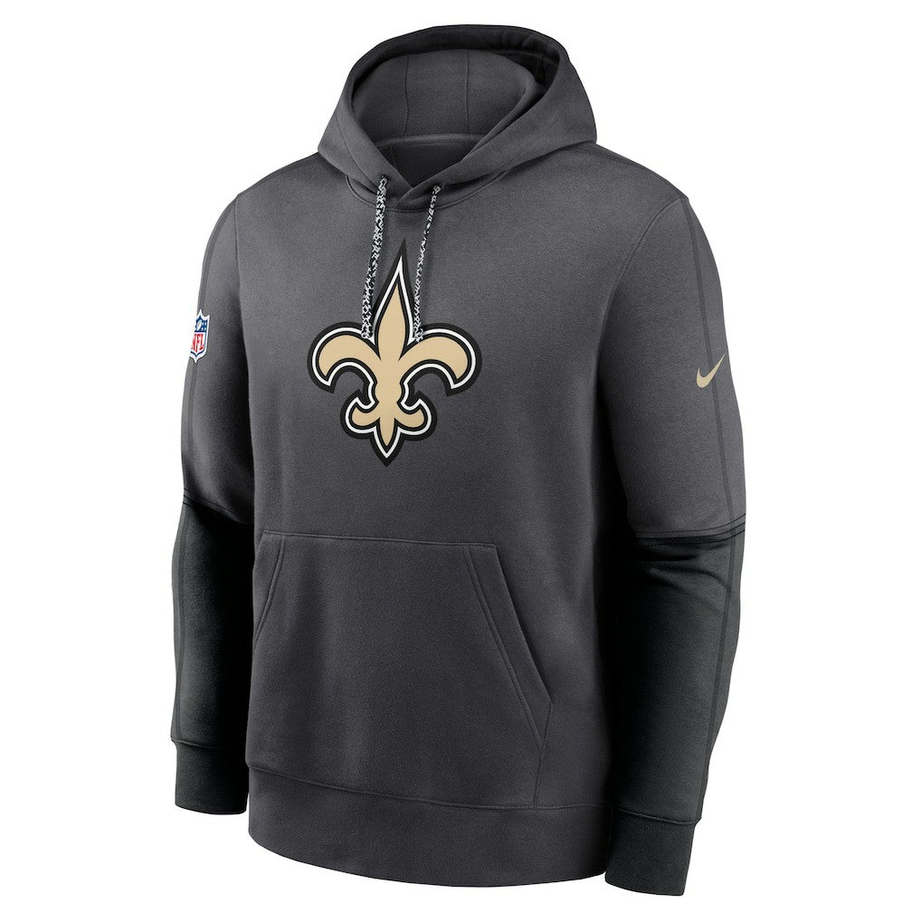 New Orleans Saints 2024 Sideline Club Pullover Hoodie - Anthracite for sale