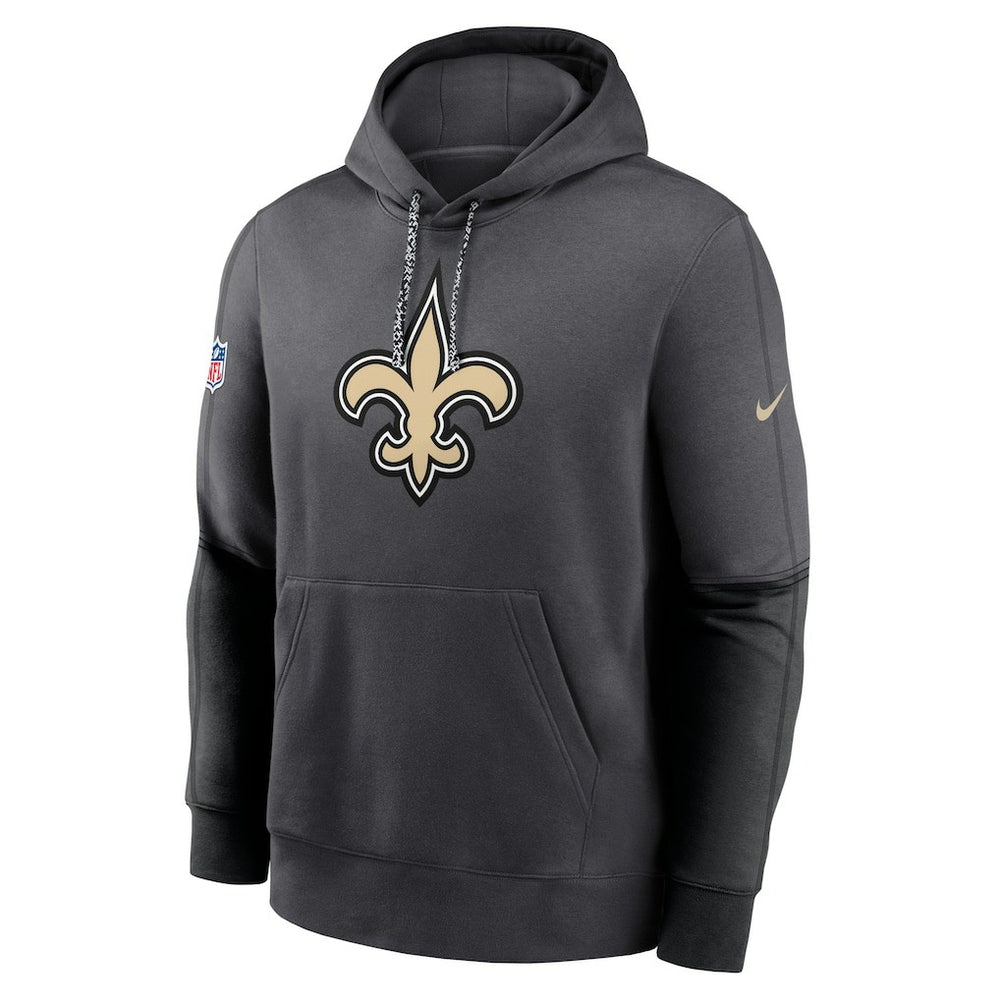 New Orleans Saints 2024 Sideline Club Pullover Hoodie - Anthracite for sale