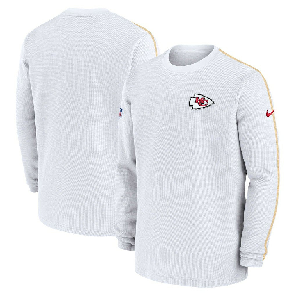 Kansas City Chiefs 2024 Sideline Coaches Long Sleeve Top - White cheap