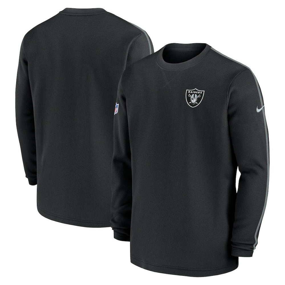Las Vegas Raiders 2024 Sideline Coaches Long Sleeve Top - Black discount