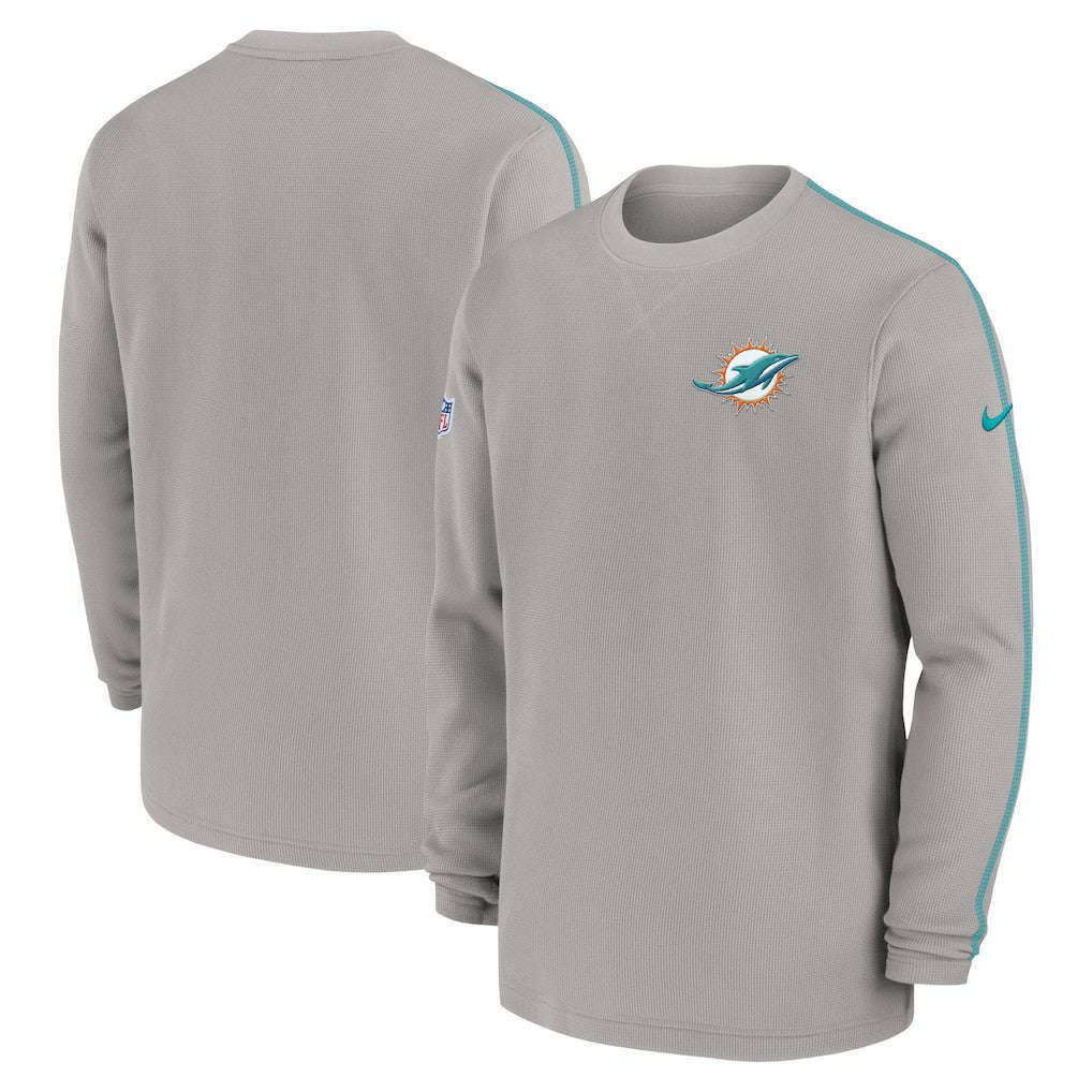 Miami Dolphins 2024 Sideline Coaches Long Sleeve Top - Gray for sale