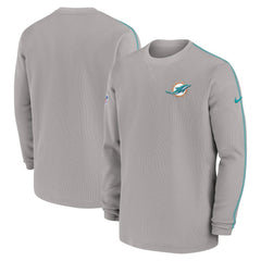Miami Dolphins 2024 Sideline Coaches Long Sleeve Top - Gray for sale