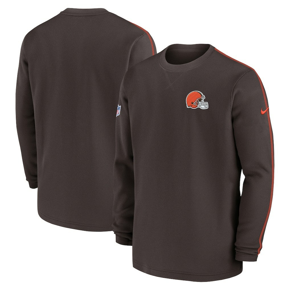 Cleveland Browns 2024 Sideline Coaches Long Sleeve Top - Brown for sale
