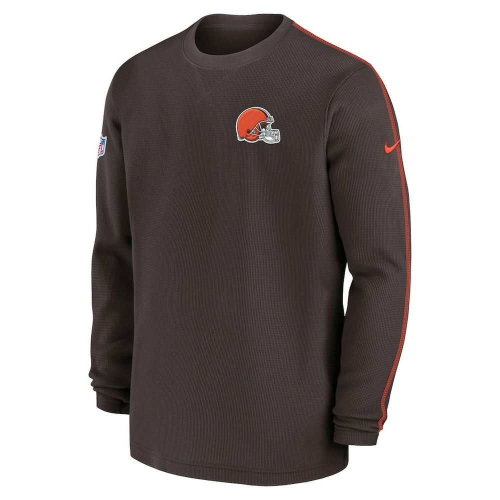 Cleveland Browns 2024 Sideline Coaches Long Sleeve Top - Brown for sale