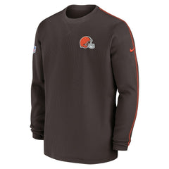 Cleveland Browns 2024 Sideline Coaches Long Sleeve Top - Brown for sale