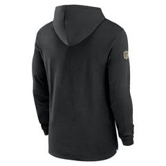 New Orleans Saints 2024/25 Sideline Performance Long Sleeve Hoodie T-Shirt - Black sale