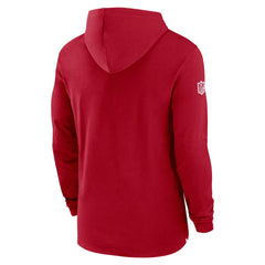 Tampa Bay Buccaneers 2024/25 Sideline Performance Long Sleeve Hoodie T-Shirt - Red on sale