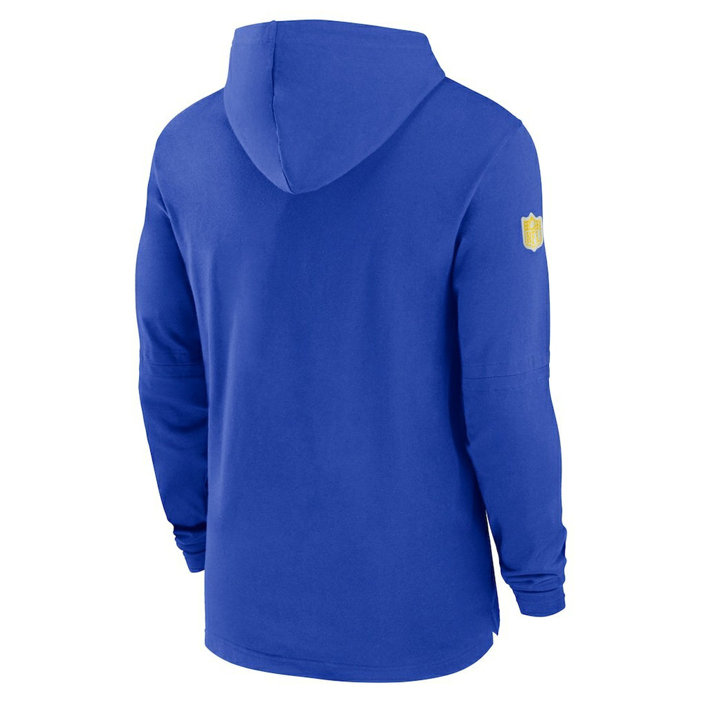 Los Angeles Rams 2024/25 Sideline Performance Long Sleeve Hoodie T-Shirt - Royal discount