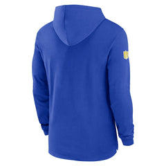 Los Angeles Rams 2024/25 Sideline Performance Long Sleeve Hoodie T-Shirt - Royal discount