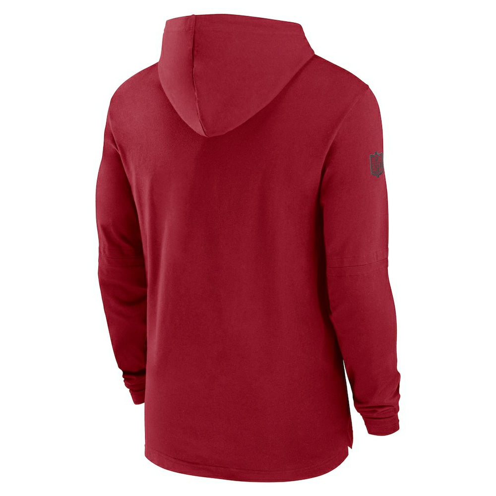 Arizona Cardinals 2024/25 Sideline Performance Long Sleeve Hoodie T-Shirt - Cardinal sale
