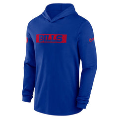 Buffalo Bills 2024/25 Sideline Performance Long Sleeve Hoodie T-Shirt - Royal on sale