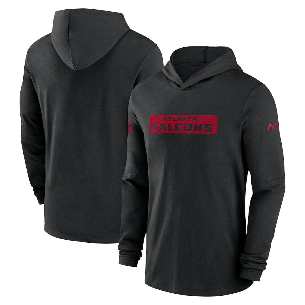 Atlanta Falcons 2024/25 Sideline Performance Long Sleeve Hoodie T-Shirt - Black online
