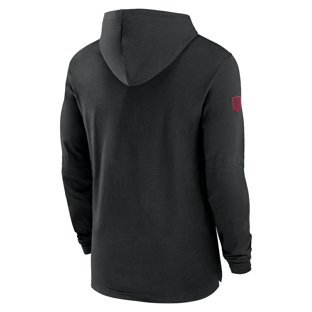 Atlanta Falcons 2024/25 Sideline Performance Long Sleeve Hoodie T-Shirt - Black online