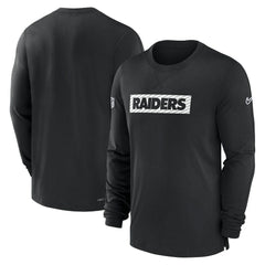 Las Vegas Raiders Sideline Player Performance Long Sleeve T-Shirt - Black discount