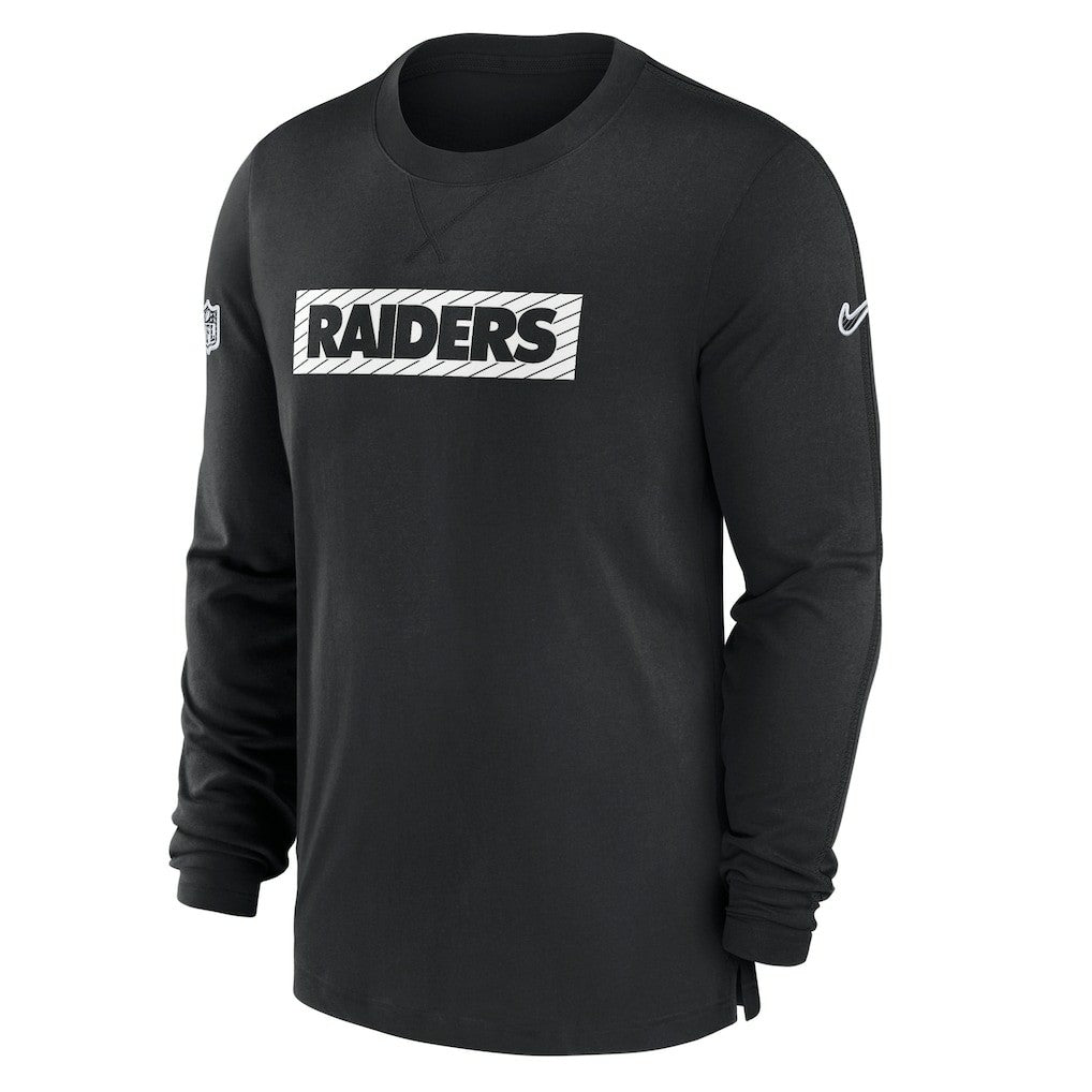 Las Vegas Raiders Sideline Player Performance Long Sleeve T-Shirt - Black discount
